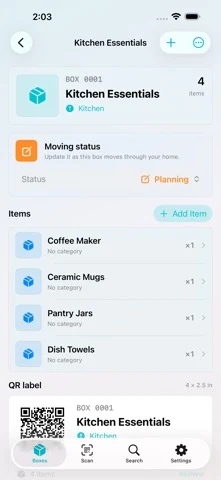 BoxNest Inventory App Store 产品界面 2
